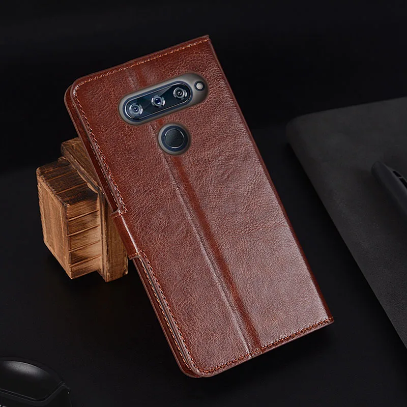 For LG V40 ThinQ Case Luxury Flip PU Wallet Leather Coque V405 Cover Bags With Photo Frame Card Slot | Мобильные телефоны и
