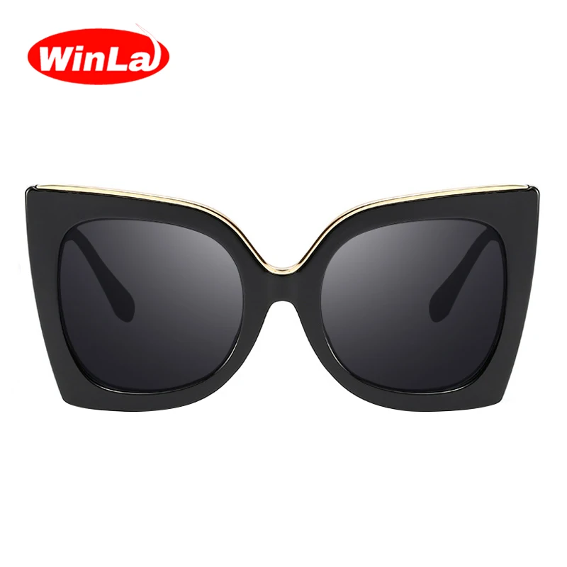 Winla модные дизайнерские женские винтажные солнцезащитные очки кошачий глаз