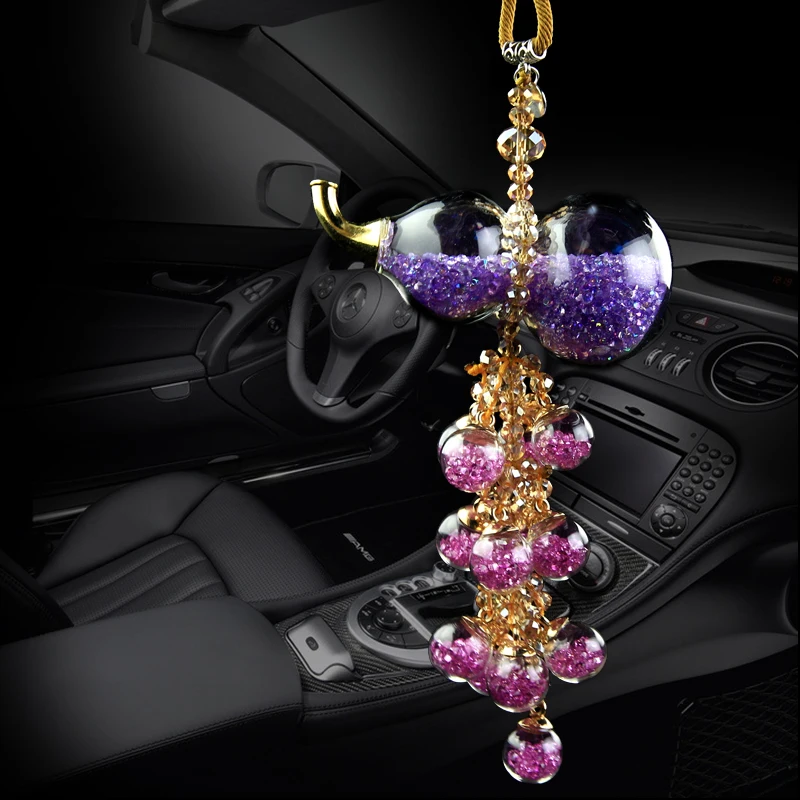 Bling glass Grourd Fillable с яркими стразами автомобильный Декор интерьера настенные вешалки 6 цветов DEC137