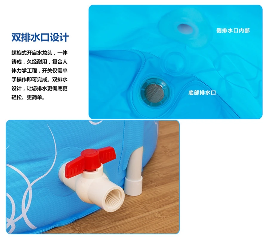 

Small size adult folding warm keeping bath barrel inner net children PVC Inflatable Portable kids bathtub 60cx70cm