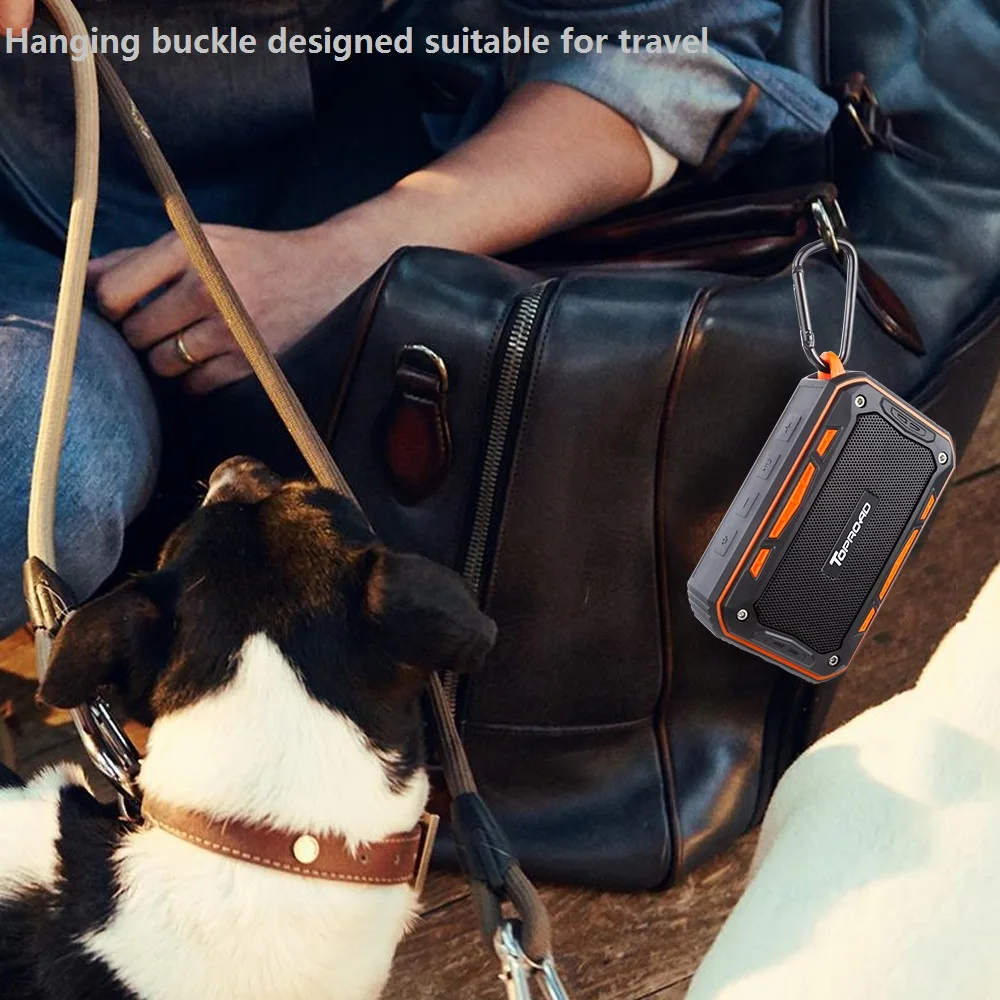 TOPROAD портативный водонепроницаемый Bluetooth динамик сабвуфер Стерео Soundbox