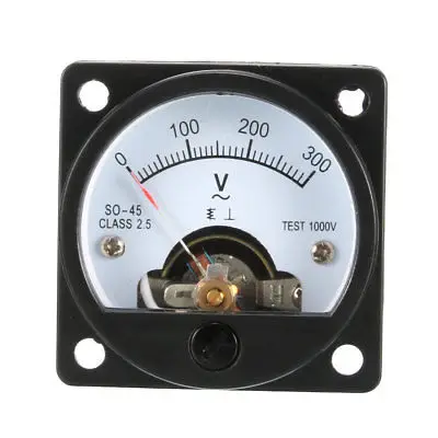 

Plastic AC 0-300V Range Analog Voltmeter Voltage Gauge Panel Meter