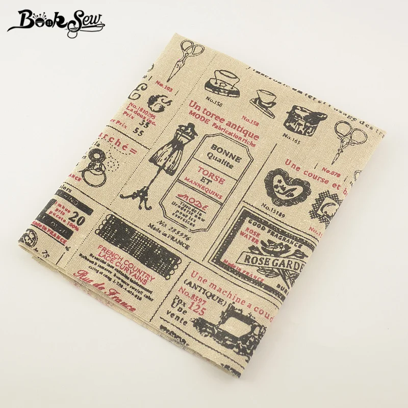 Ткань для шитья хлопчатобумажная льняная ткань скатерть книг подушка сумка