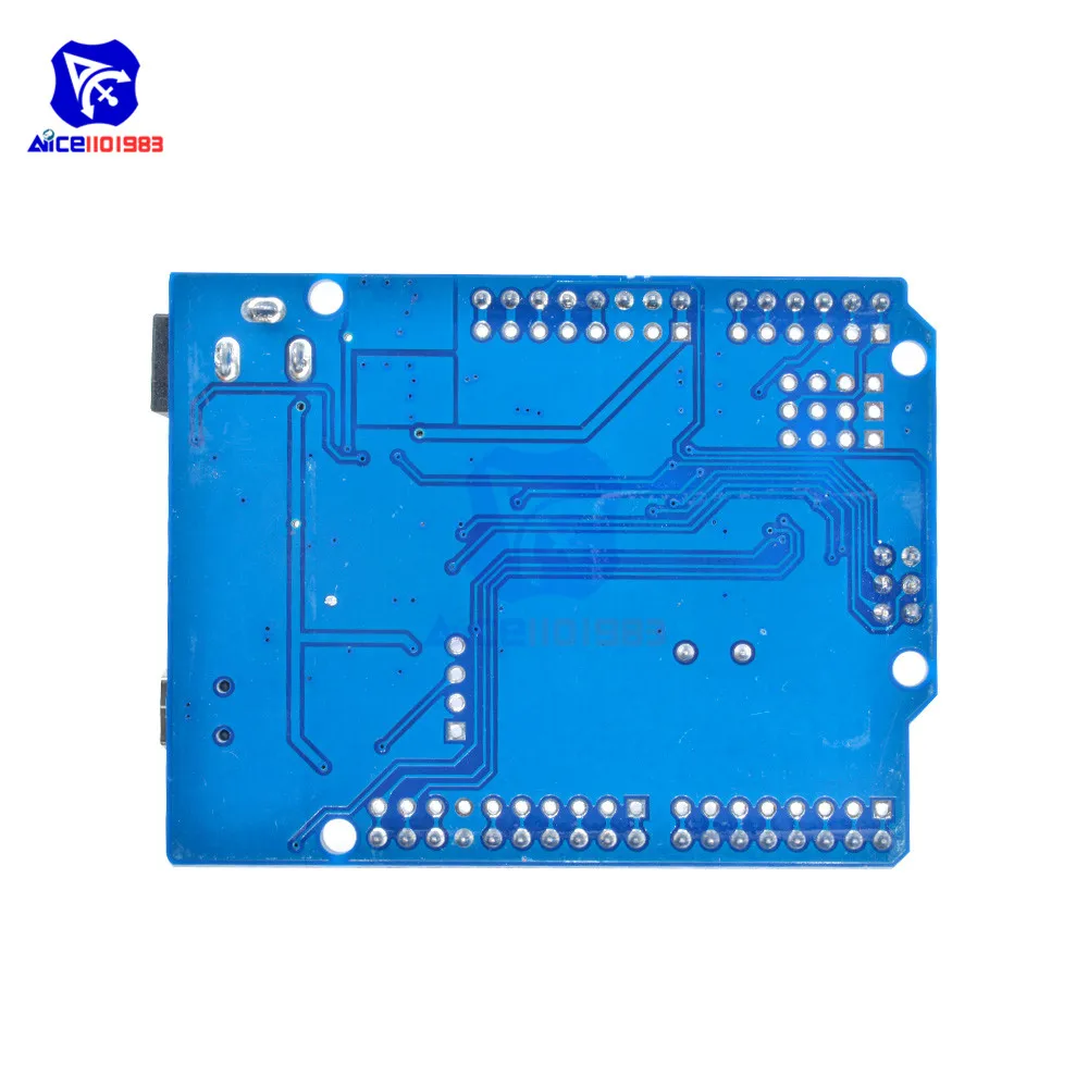 Макетная плата CH340 UNO R3 ATmega328P сменный мини USB интерфейс с кабелем ATmega16U2 для Arduino
