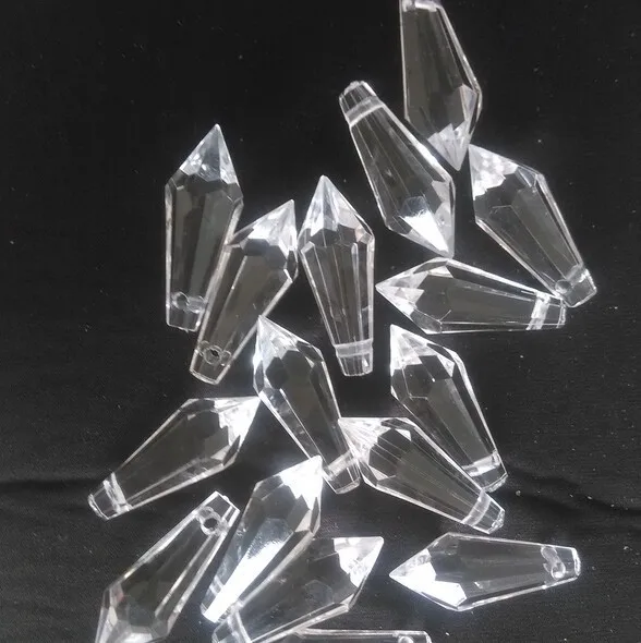 400 шт./лот 31 мм Призма сосулька Хрустальная акриловая люстра гирлянда прядь