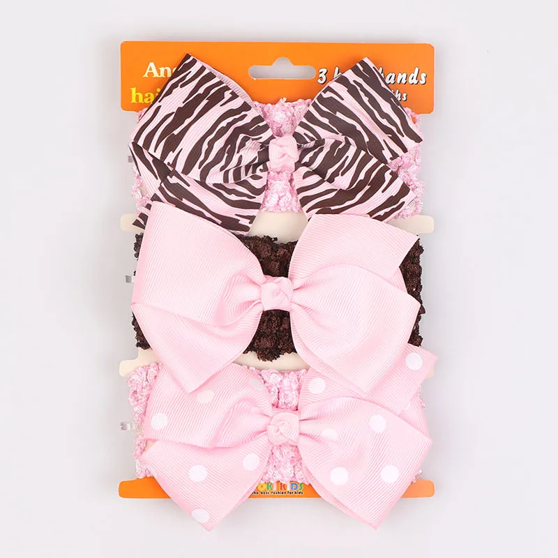 3 шт./лот детские детская одежда для девочек повязка ухо Hairband узел Головные уборы