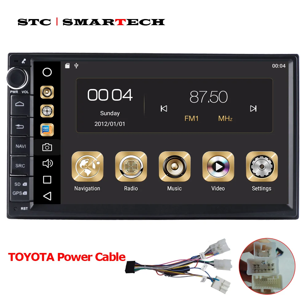 H707A8PX5 TOYOTA SMARTECH 2 Din Восьмиядерный Android 9 Автомобильная Радио gps навигационная система автомобильного радио 4 Гб ОЗУ 32 Гб ПЗУ Поддержка TPMS 3g wifi DAB OBD DVR - Цвет: H707A8PX5 TOYOTA