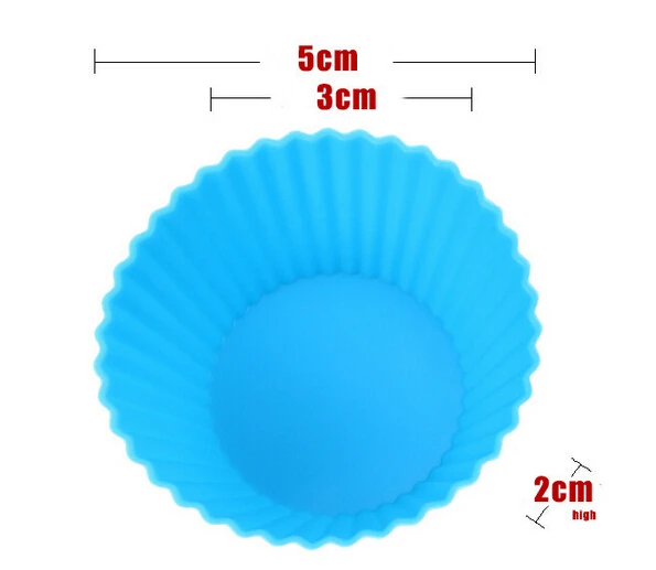 Новинка 20 шт./лот круглая форма силиконовая для кексов Форма маффинов выпечки