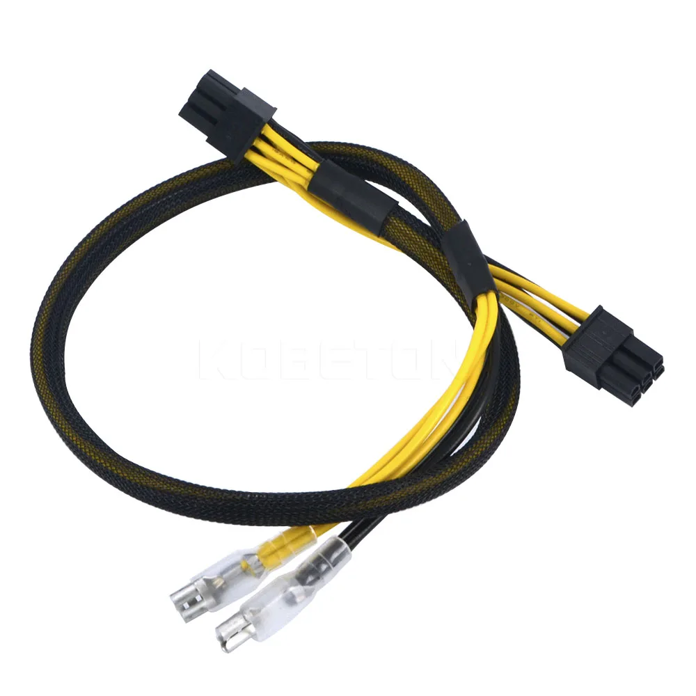 Kebidu PCI E Экспресс кабель питания 50 см двойной блок Блок 6 pin ATX 18AWG адаптер psu