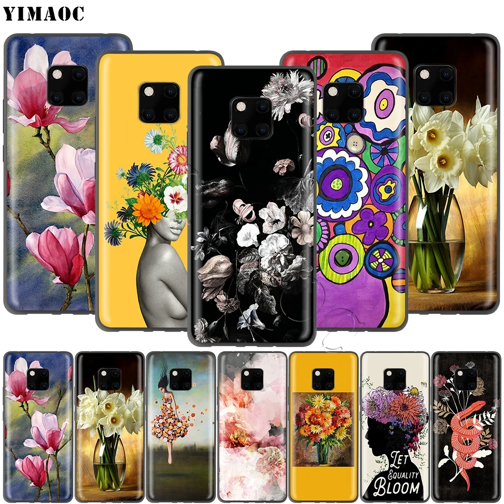 Чехол YIMAOC Bloom для Huawei Honor Mate P smart Y7 Y9 8C 30 20 10 8x Nova 3i 3 Lite Pro Prime|Бамперы| |