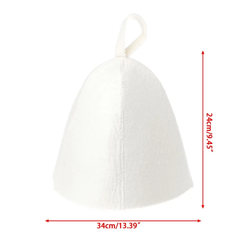 

New White Wool Sauna Hat Anti Heat Cap For Bath House Head Protector Russian Style JAN19