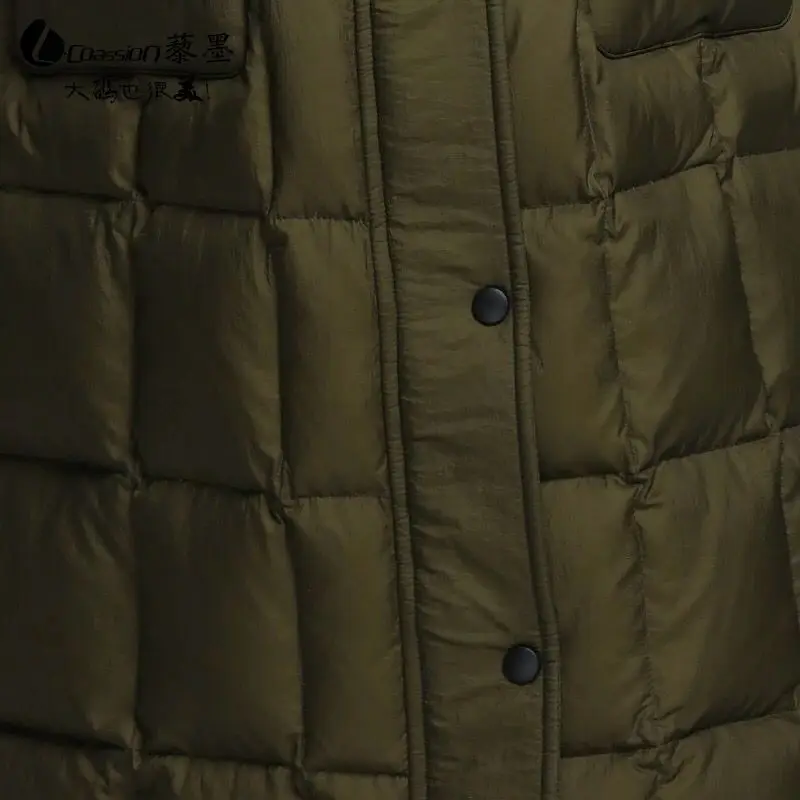 Зимняя женская Парка M ~ 3XL Длинные куртки на утином пуху с капюшоном утепленные