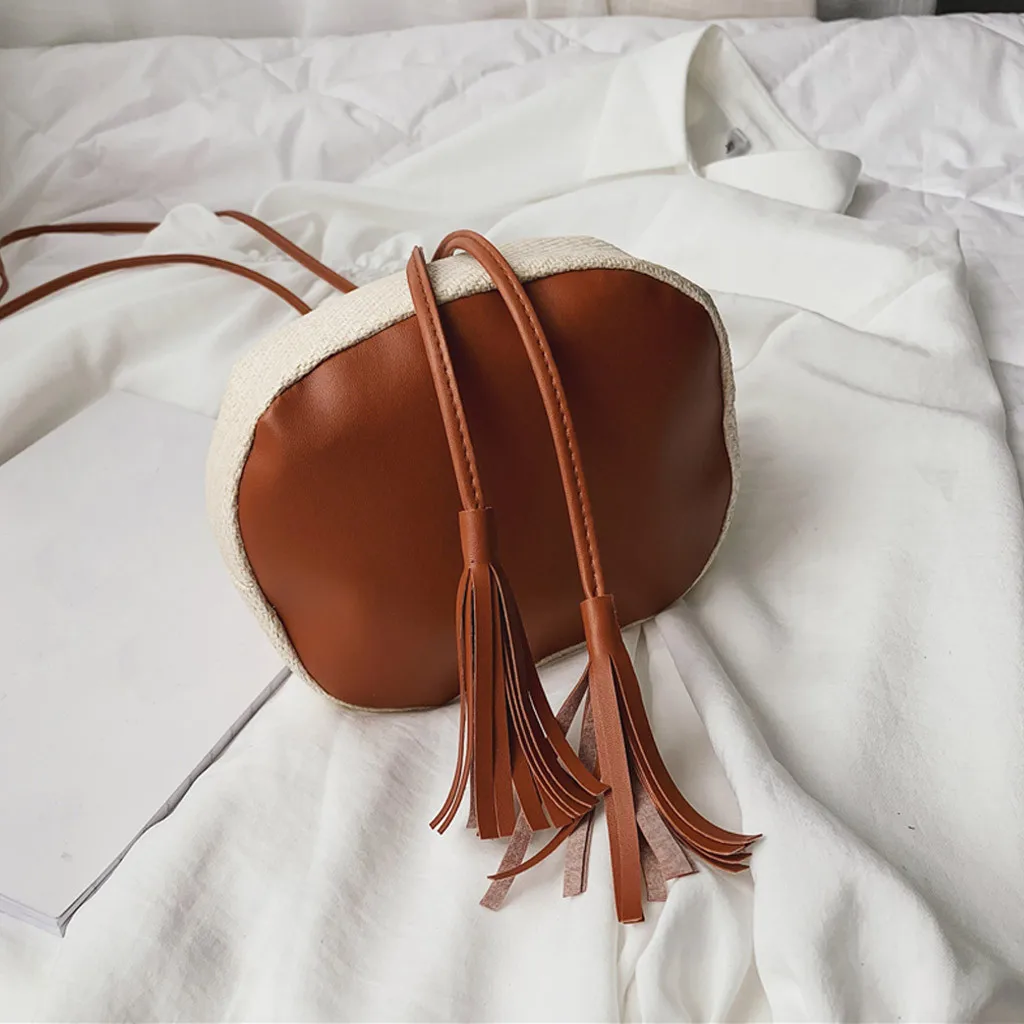 Для женщин сумка модные однотонные цвет плеча Tote Drawstring ведро bolso mujer torebka damska шоппер sac основной femme