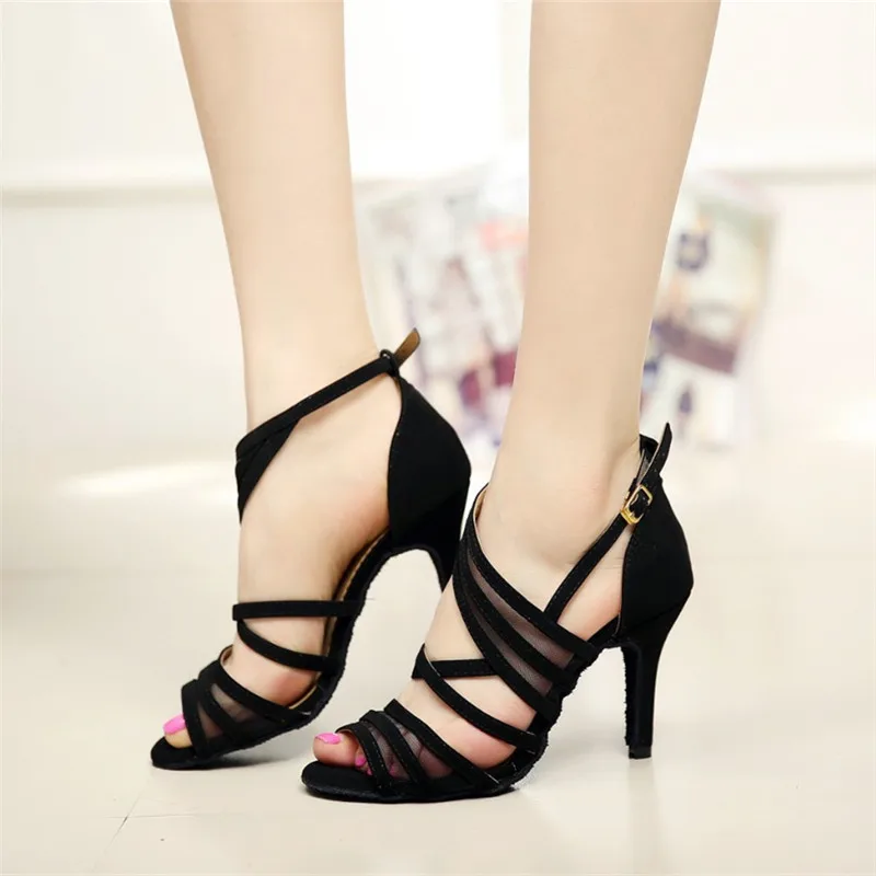 Женские туфли для танцев бархатная Женская танцевальная обувь Латина танго