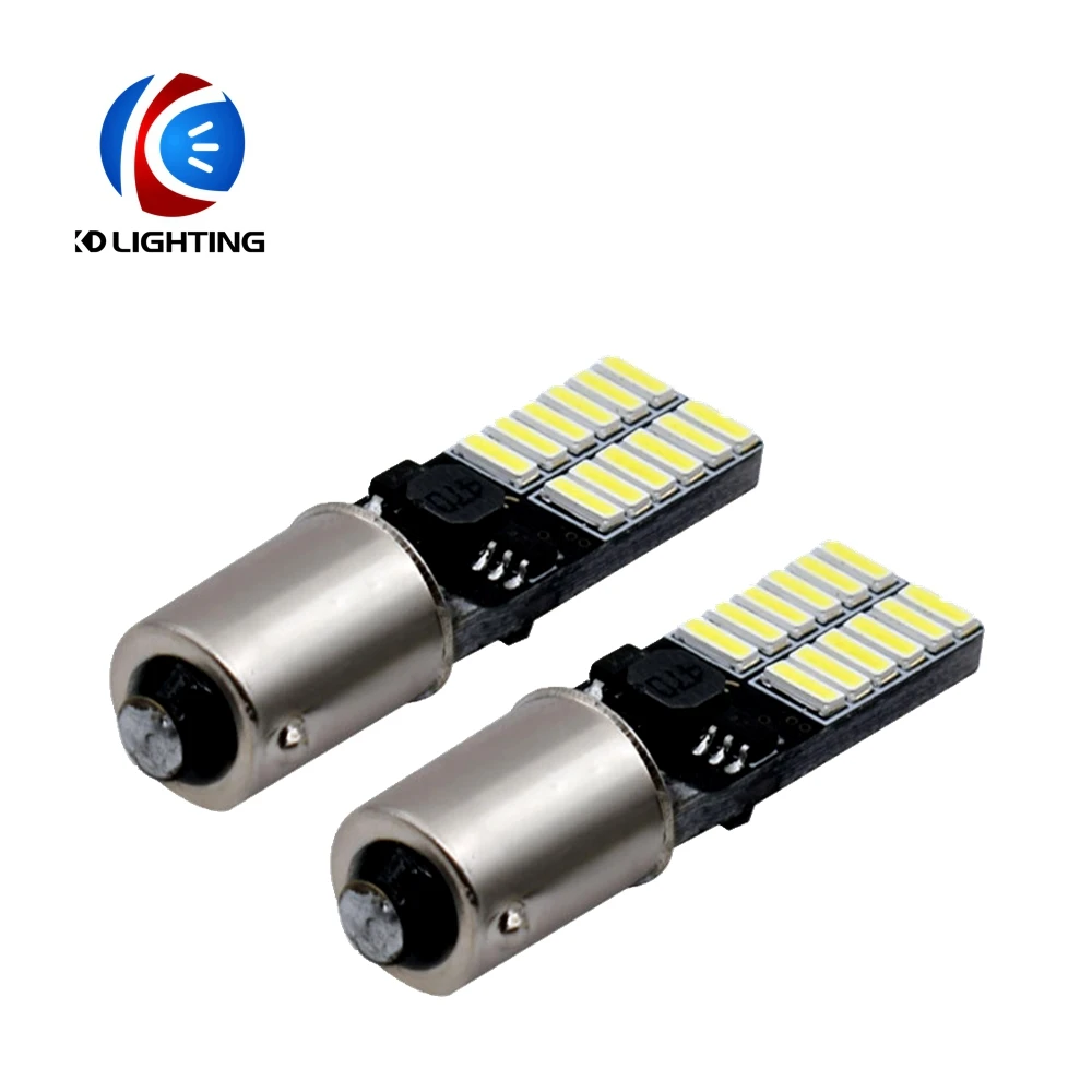 KD 4 шт./лот BA9S Светодиодные Автомобильные фары 4014 3014 24smd светодиодные T4W H6W Canbus