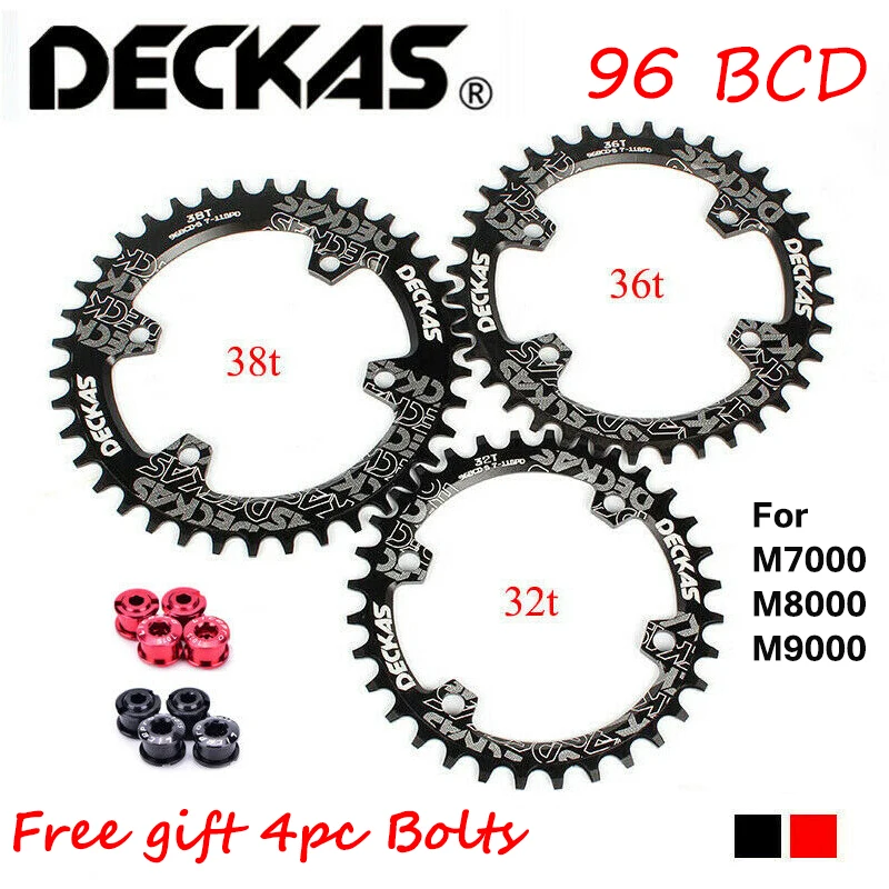 DECKAS круглая 96BCD-S цепь горная цепь для дорожного велосипеда кольцо MTB велосипеда BCD 96 Цепь 32T 34T 36T 38T для M7000 M8000 M9000
