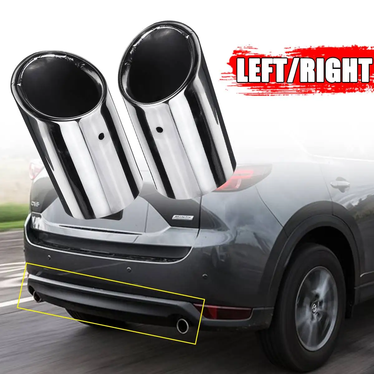 Серебряные аксессуары из нержавеющей стали для Mazda CX-5 cx 5 cx5 kf 2012- наконечник выхлопной трубы муфельные