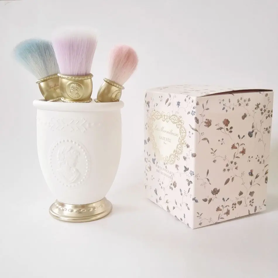 Высококачественный бочка для макияжа цвета макарун благородная рельефная