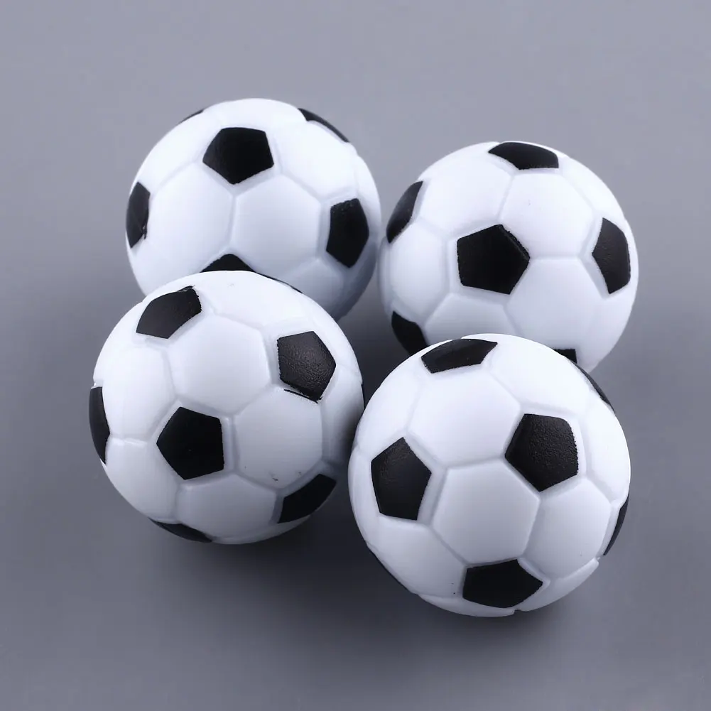 Забавный пластиковый 4 шт 32 мм Футбол футбольный мяч Fussball черный+ белый