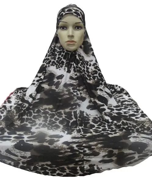 Muslim Women Hijab Islamic Scarf Woman Amira Cap Head Full Cover Headwear Soft Stretch Leopard Pattern Wrap Hats Middle East New |