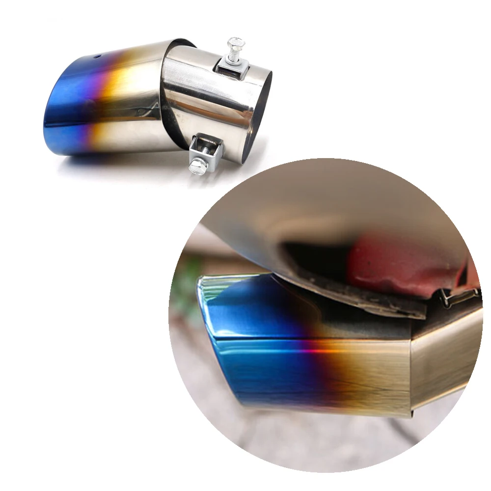 Авто круглый глушитель Совет нержавеющая сталь трубы универсальная отделка