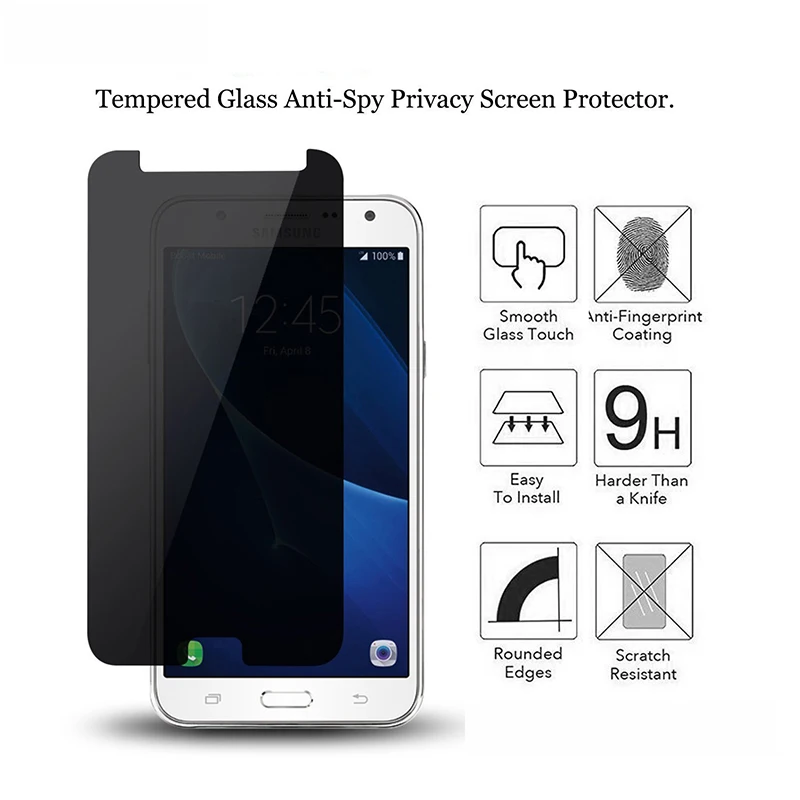 Защитное стекло для samsung j2 j3 j5 j7 prime pro 2017 2018 2016 защита экрана конфиденциальности на