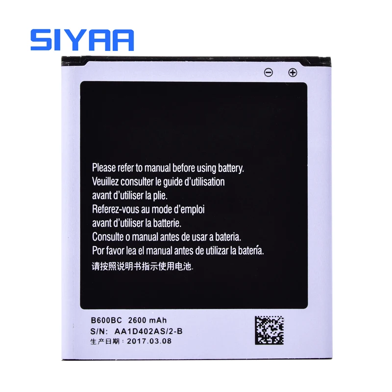 Оригинальный аккумулятор SIYAA B600BC для Samsung Galaxy S4 i9500 i9505 i9506 2600 мАч литий-ионный
