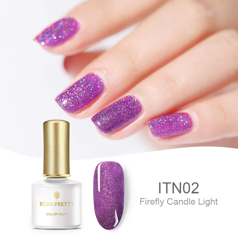 BP-ITN02 Born pretty, голографическая гель для ногтей с блестками лак 6 мл Сияющий Блестящий впитывающий УФ-гель лак для ногтей Светодиодный УФ-лампа - Цвет: BP-ITN02