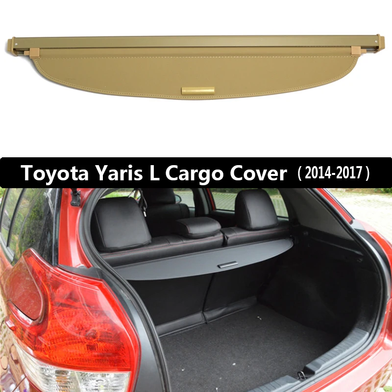 Для TOYOTA Yaris L- Задняя Крышка багажника для защиты экрана багажника(черный, бежевый