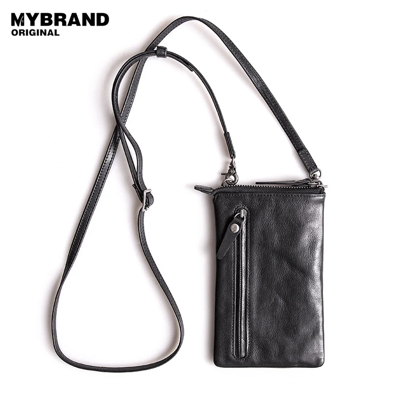Mybrandoriginal повседневное мини-натуральная кожа сумка для человек телефон на молнии