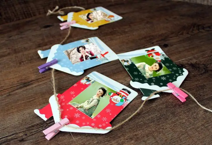 9 шт. 3 дюйма сделай сам висячая Настенная картина бумага фотоальбом крафт рамка +