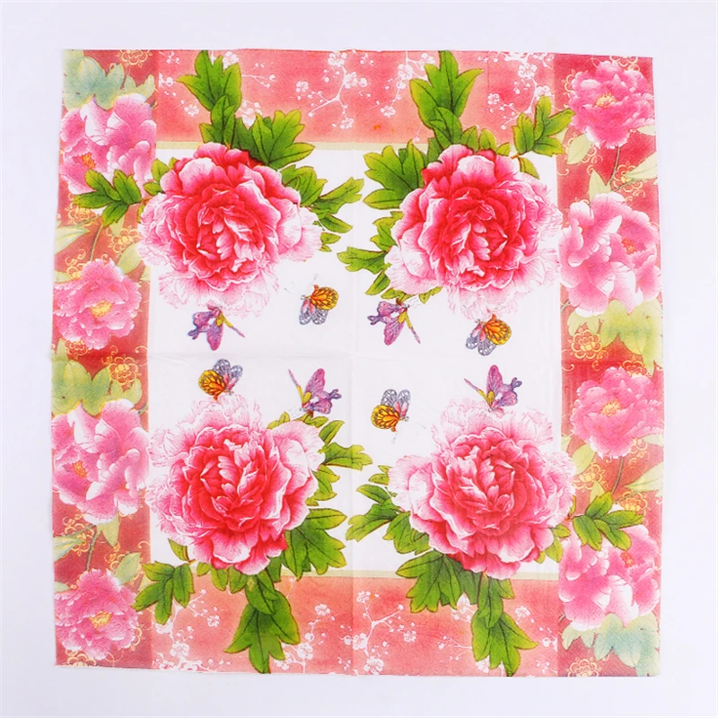 Распродажа дизайн декупаж стол бумажные салфетки носовые платки в винтажном