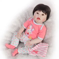 unique simulation reborn babies dolls 55cm with real 1PCS Rabbit clothes gift doll reborn realistic newborn baby beautiful girls