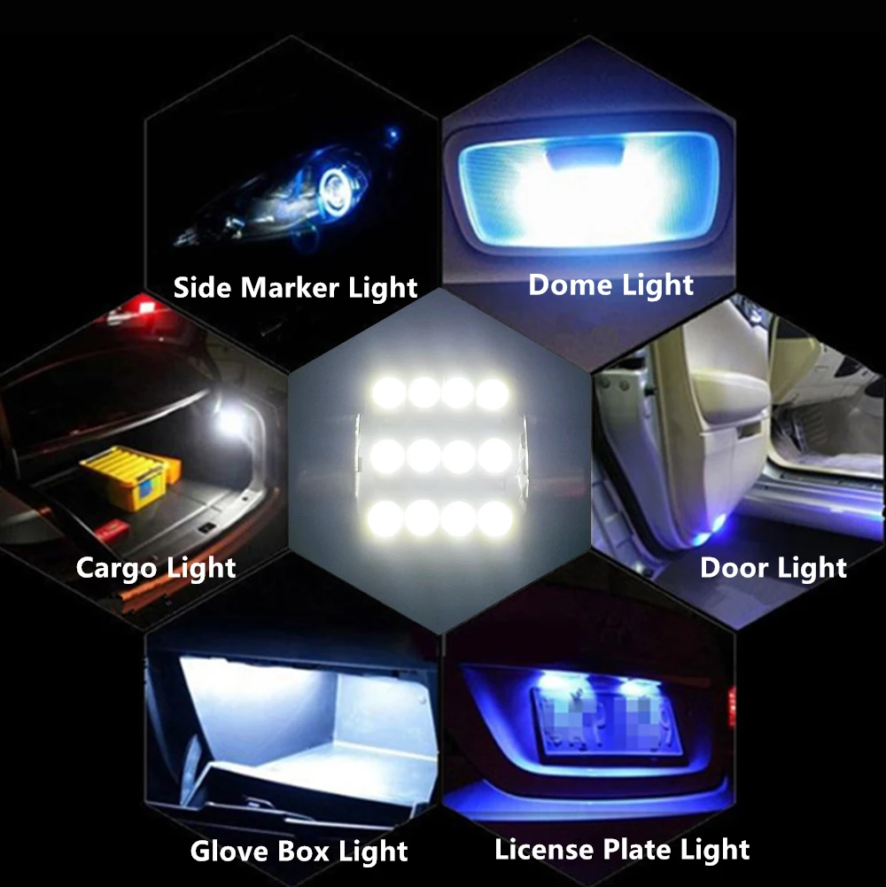 10 шт. 12 Светодиодный одов 2835 SMD Светодиодные Габаритные огни стояночные для Ford BMW