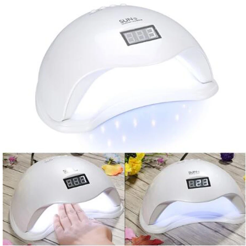 LED Phototherapy UV Gel 48W Induction Nail Lamp LCD Display Polish Drying | Красота и здоровье