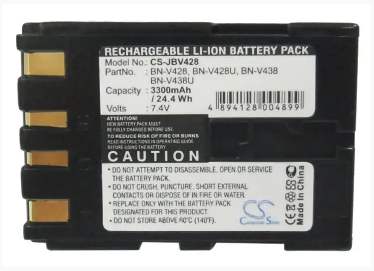 

Cameron Sino 3300mAh battery for JVC CU-VH1 CU-VH1US GR-33 4000US D20 D200 D2000 D200U D200US D201 D20E D20EG D21 D21EK D22 D220