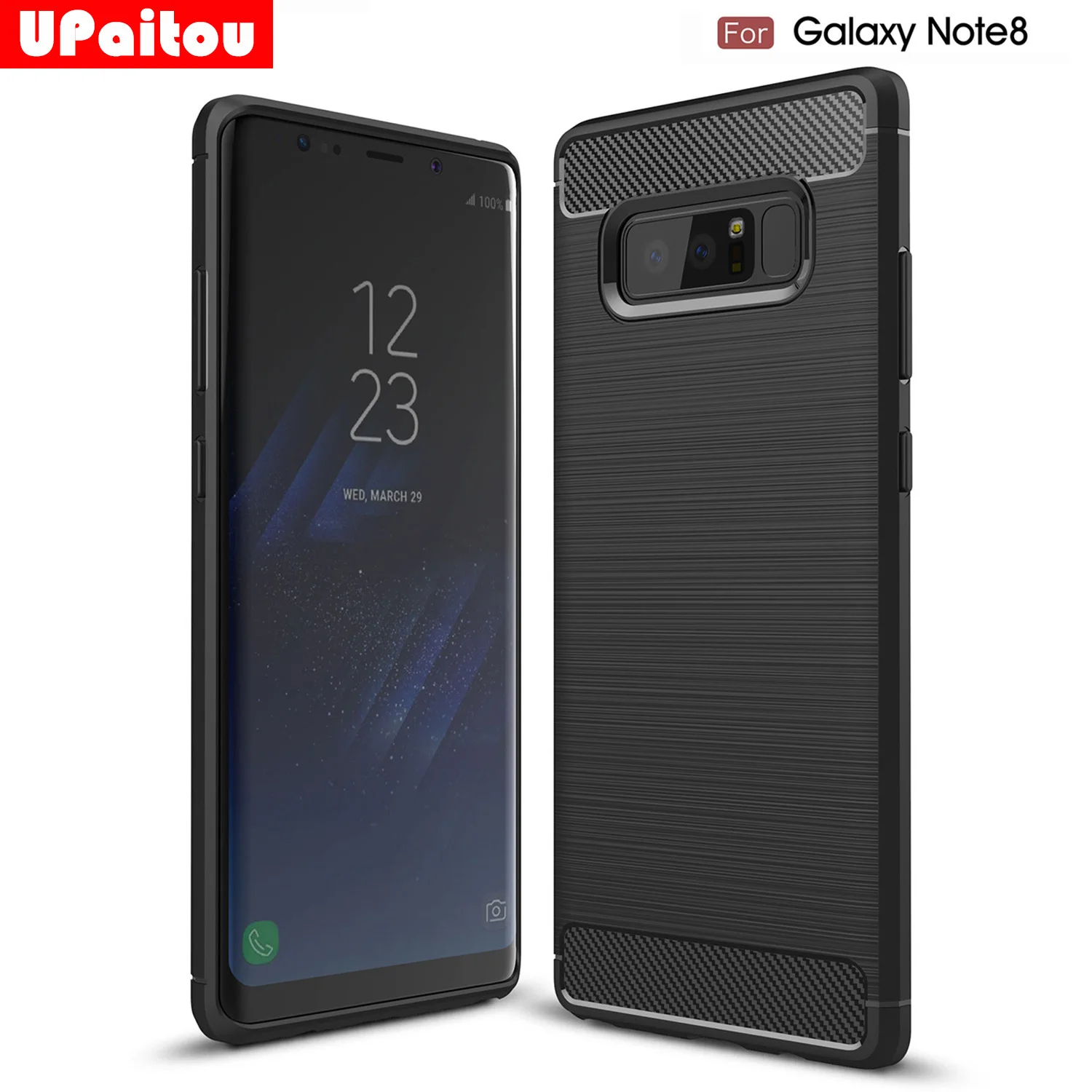 UPaitou для samsung Galaxy Note 8 Чехол Ультра тонкий корпус из углеродного волокна стойкая к