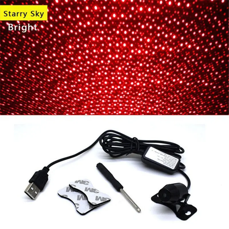 USB LED Автомобильный атмосферный окружающий звездный свет DJ RGB цветная музыкальная