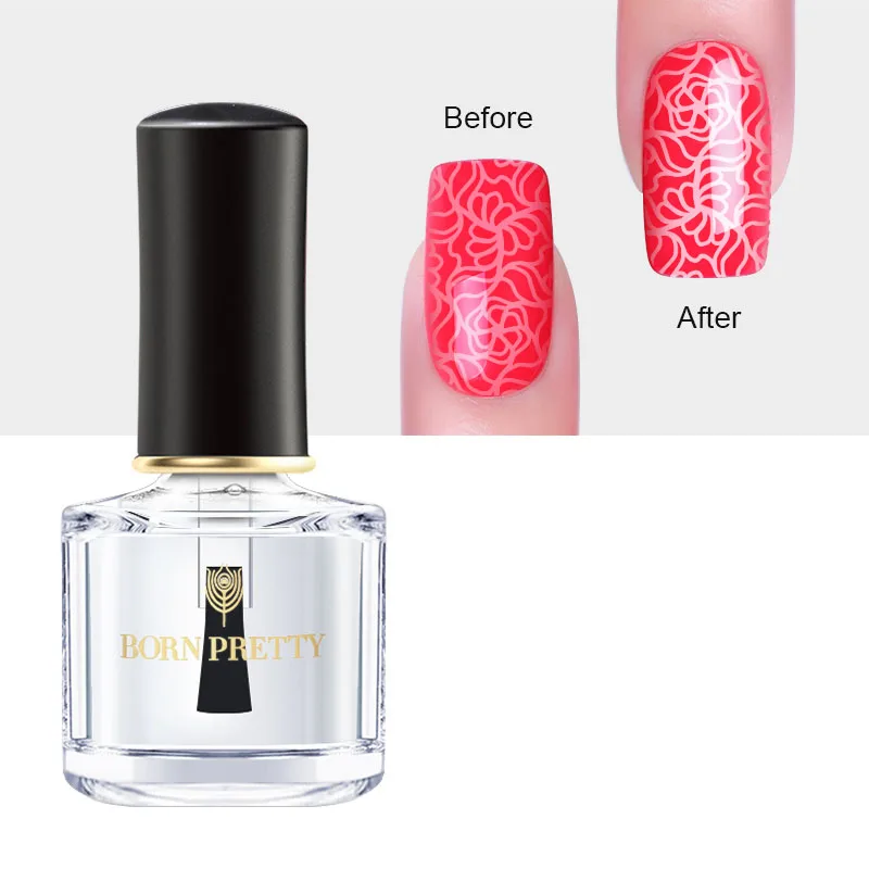 Top Coat BORN PRETTY штамп лак для ногтей 5 мл и штамповка лак для ногтей 19 цветов на выбор штамповка лак для ногтей гель лак для ногтей - Цвет: Top Coat