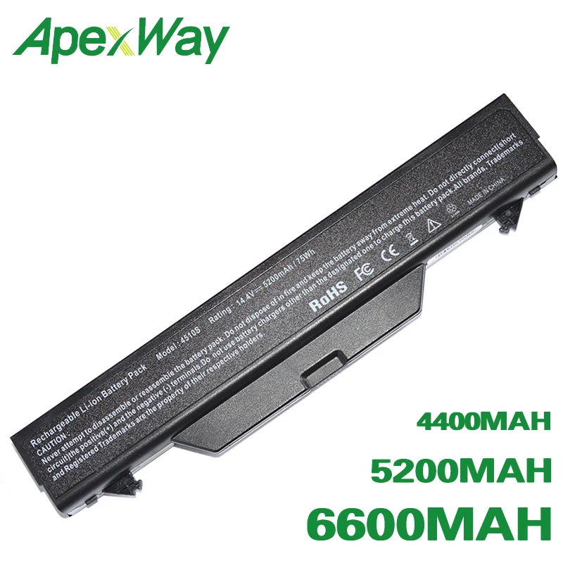 Аккумулятор ApexWay на 8 ячеек, 14,4 В, для HP ProBook 4510s, 4515s, 4710s, 591998-141, 593576-001, HSTNN-1B1D, HSTNN-IB89