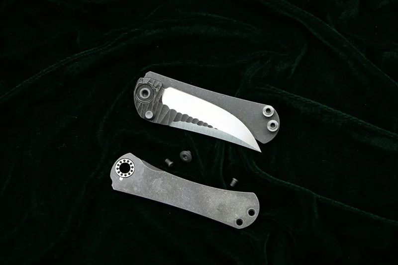 Green thorn SBKF M390 steel blade Nudist TC4 Titanium handle outdoor camping hunting pocket fruit folding knife EDC Utility tool