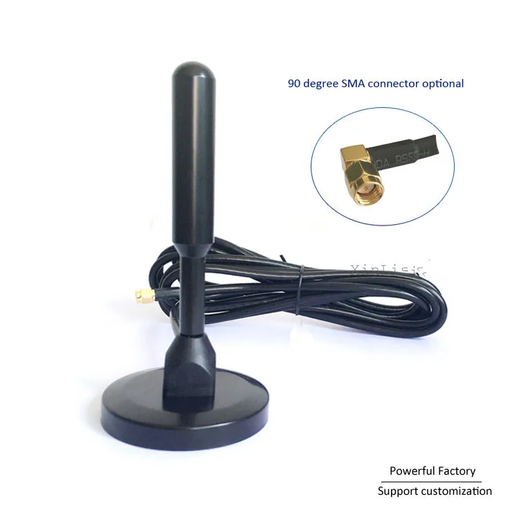 GSM/900/1800M Magnetic Base Pure Copper Rod Car Antenna 30DBI 3M Cable SMA Male