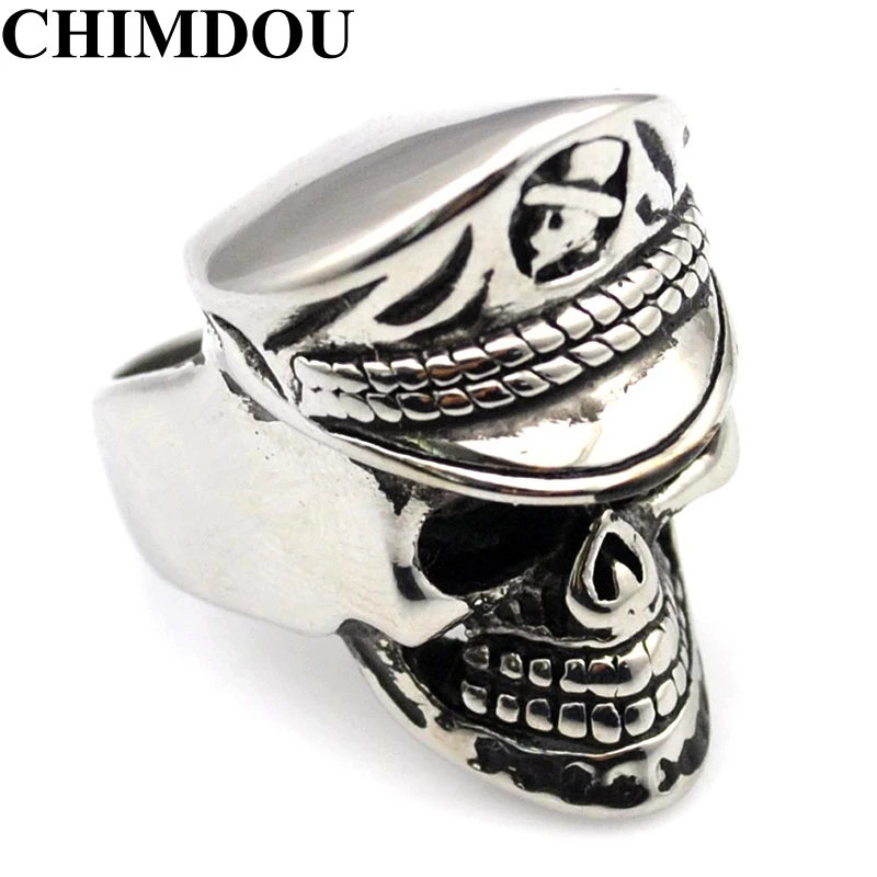 Кольцо CHIMDOU 2018 мужское модное в стиле панк из нержавеющей стали|ring jewelry|skull ring