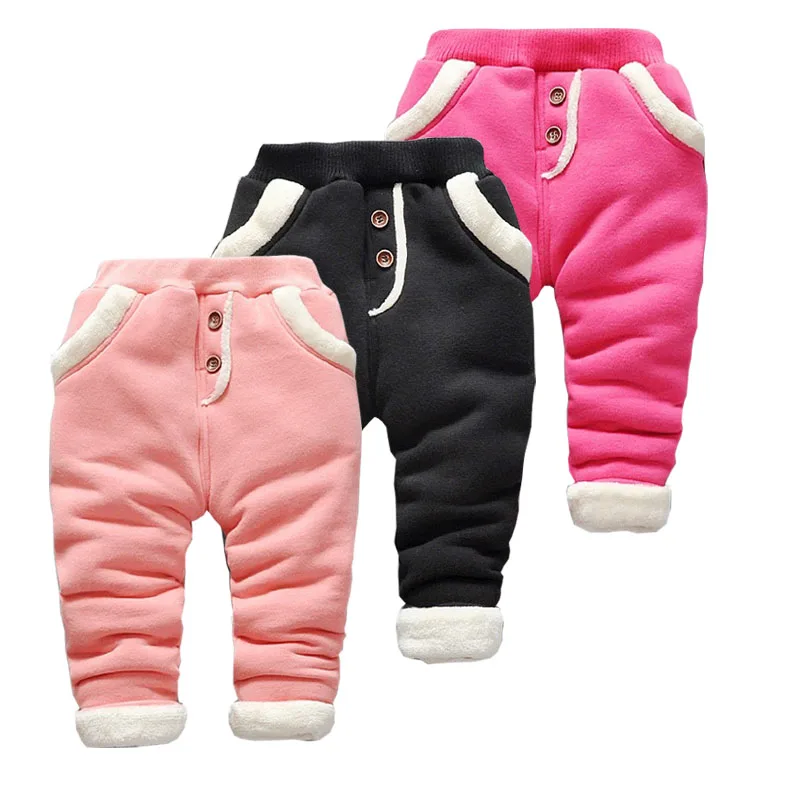 Детские утепленные леггинсы BibiCola повседневные Бархатные Штаны для