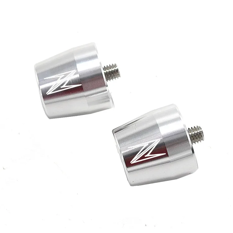silver Для Kawasaki Z800, Z1000, z900 Z750R Z750S Z650 Z300 Z250 Manopole бар концы крышки Copertura слайдер аксессуары Moto CNC - Цвет: silver