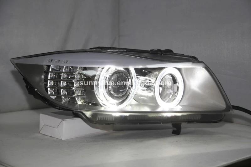 Для BMW E90 330I 320I 318i светодиодная фара ангельские глазки 2005 2008 года с комплектом