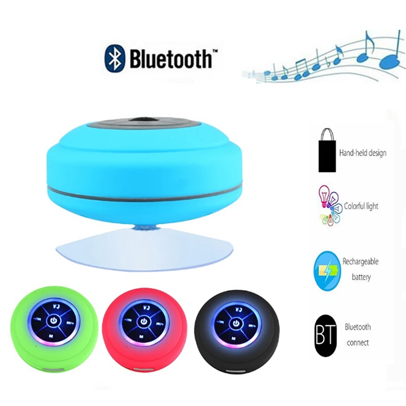 На открытом воздухе Bluetooth Динамик присоска Водонепроницаемый Беспроводной