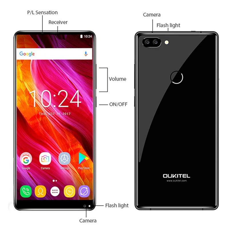 Oukitel MIX 2 смартфон с 5 99 дюймовым дисплеем восьмиядерным процессором ОЗУ 6 ГБ ПЗУ 64 21