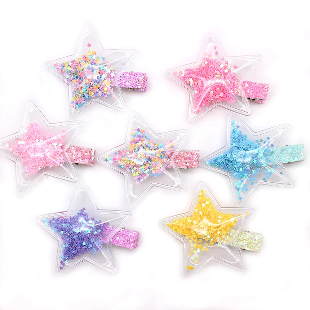 Новинка 2019 прозрачные детские заколки для волос из искусственной кожи с