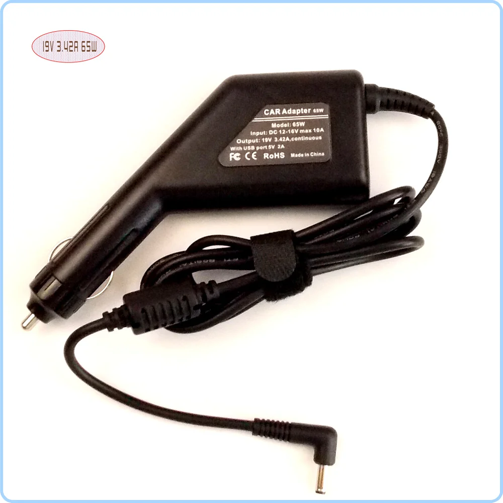 Автомобильный адаптер постоянного тока для ноутбука 19 в 3 42 А зарядное устройство